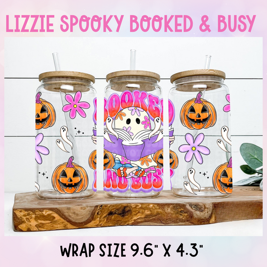 LIZZIE SPOOKY BOOKED & BUSY CUP WRAP