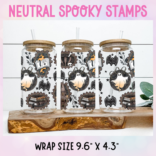 NEUTRAL SPOOKY STAMPS CUP WRAP