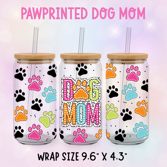 PAW PRINTED DOG MOM UV CUP WRAP