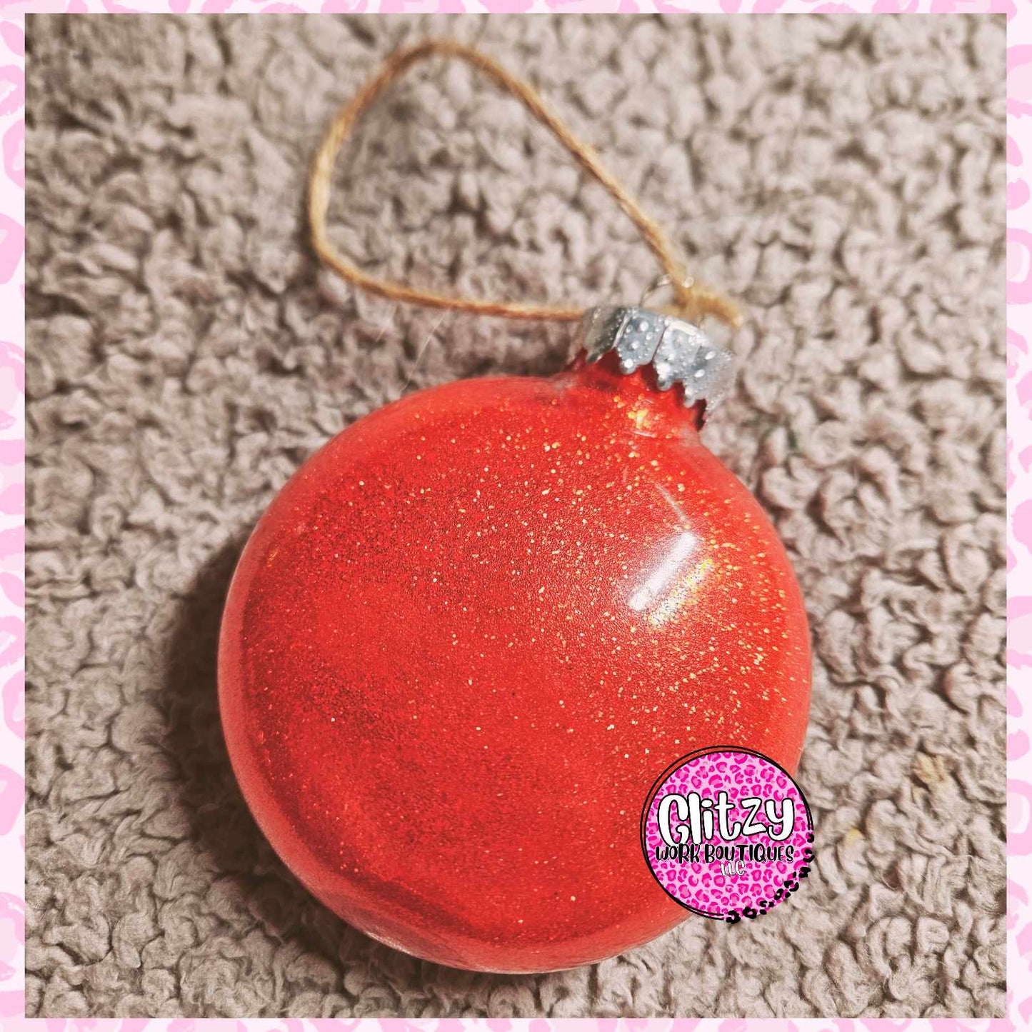 SANTA BABY GLASS CHRISTMAS ORNAMENT