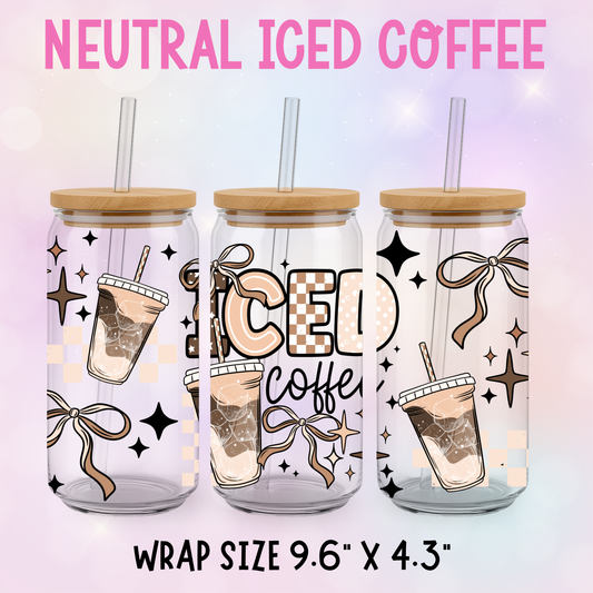 NEUTRAL ICED COFFEE CUP WRAP