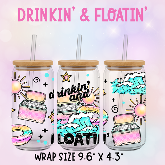 DRINKIN' & FLOATIN' CUP WRAP
