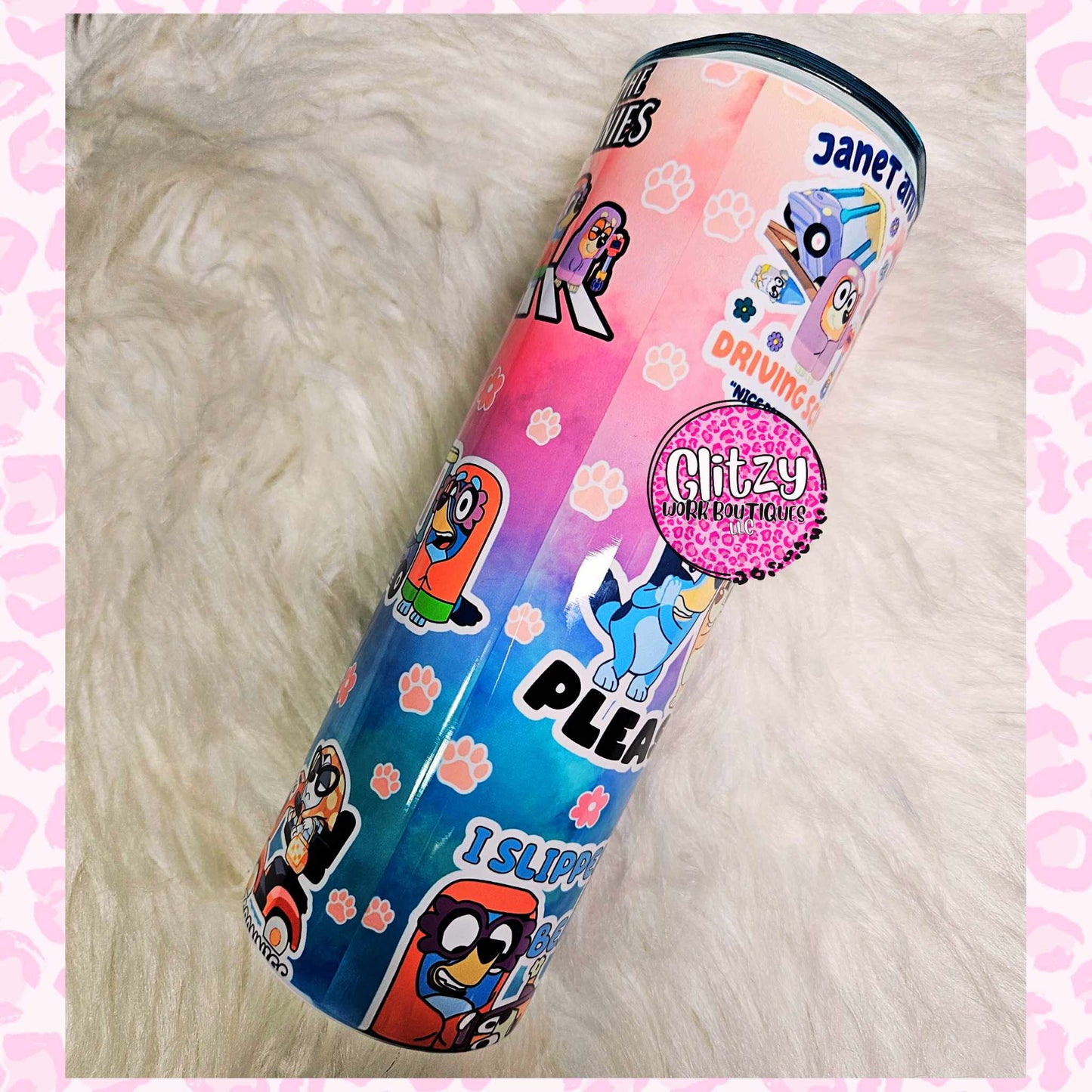 HERE COMES THE GRANNIE'S BLUEY TUMBLER