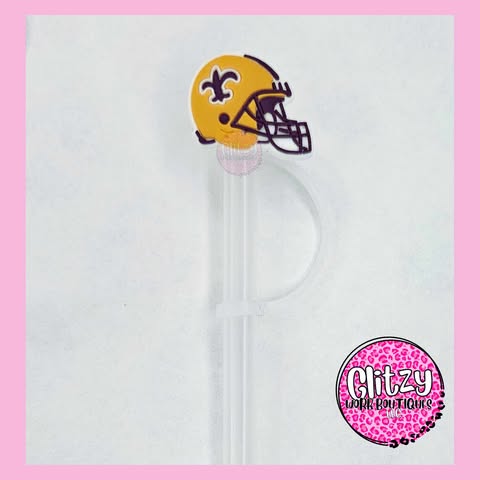 SAINTS FOOTBALL HELMET STRAW TOPPER