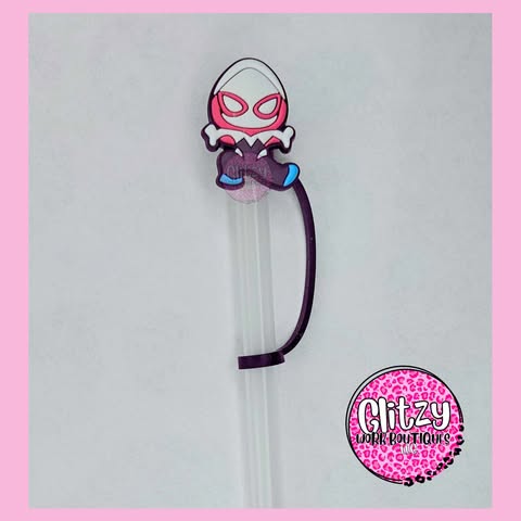 GHOST SPIDER STRAW TOPPER