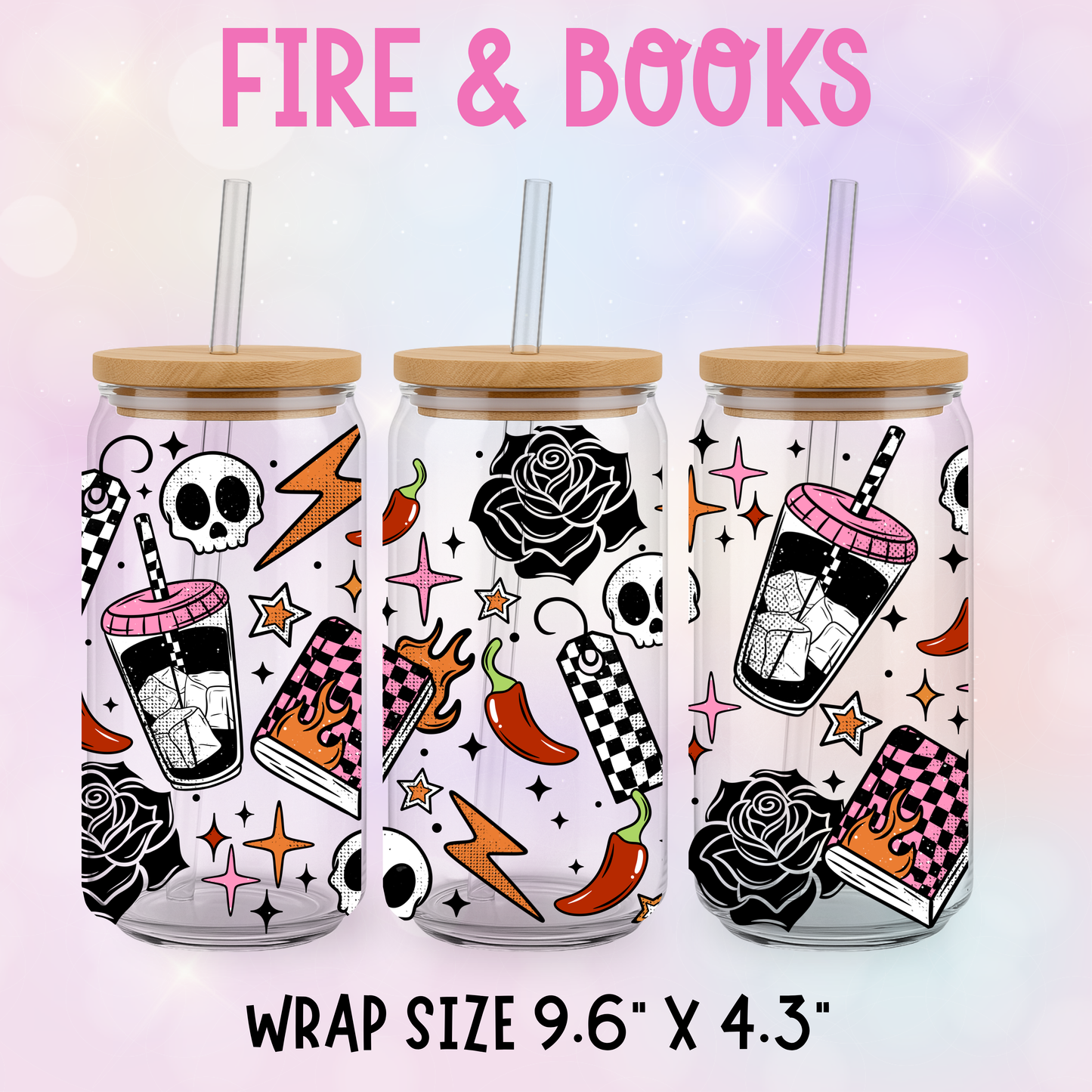 FIRE & BOOKS UV CUP WRAP
