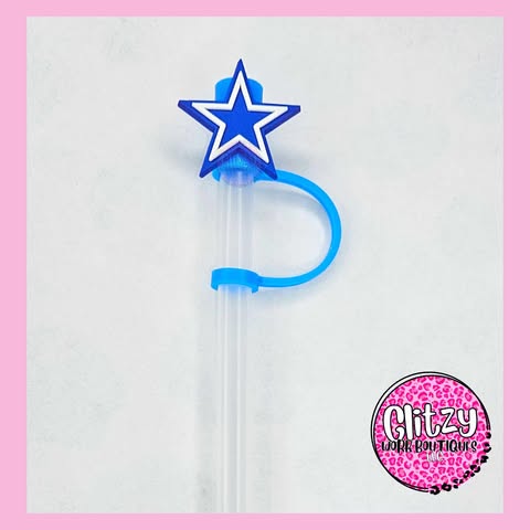 DALLAS STAR STRAW TOPPER