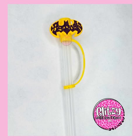 YELLOW BATMAN STRAW TOPPER