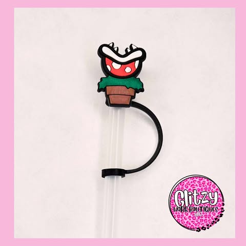 PIRANHA PLANT STRAW TOPPER