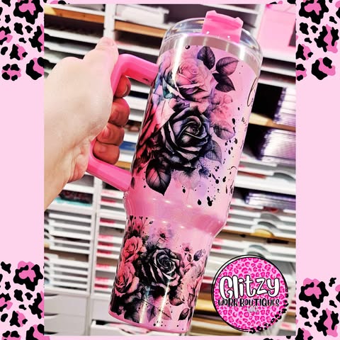 LET THEM HOLOGRAPHIC DUPE 40OZ TUMBLER