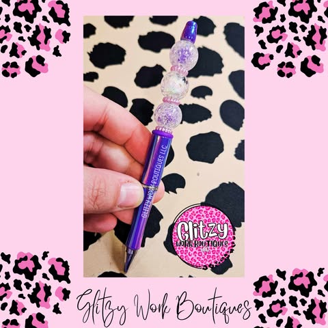 CRACKED GLASS GLOSSY REFILLABLE INK PENS