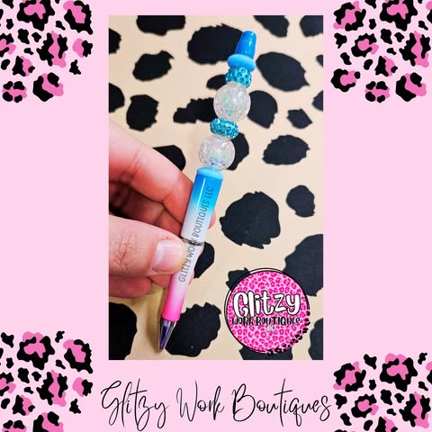 CRACKED GLASS GLOSSY REFILLABLE INK PENS