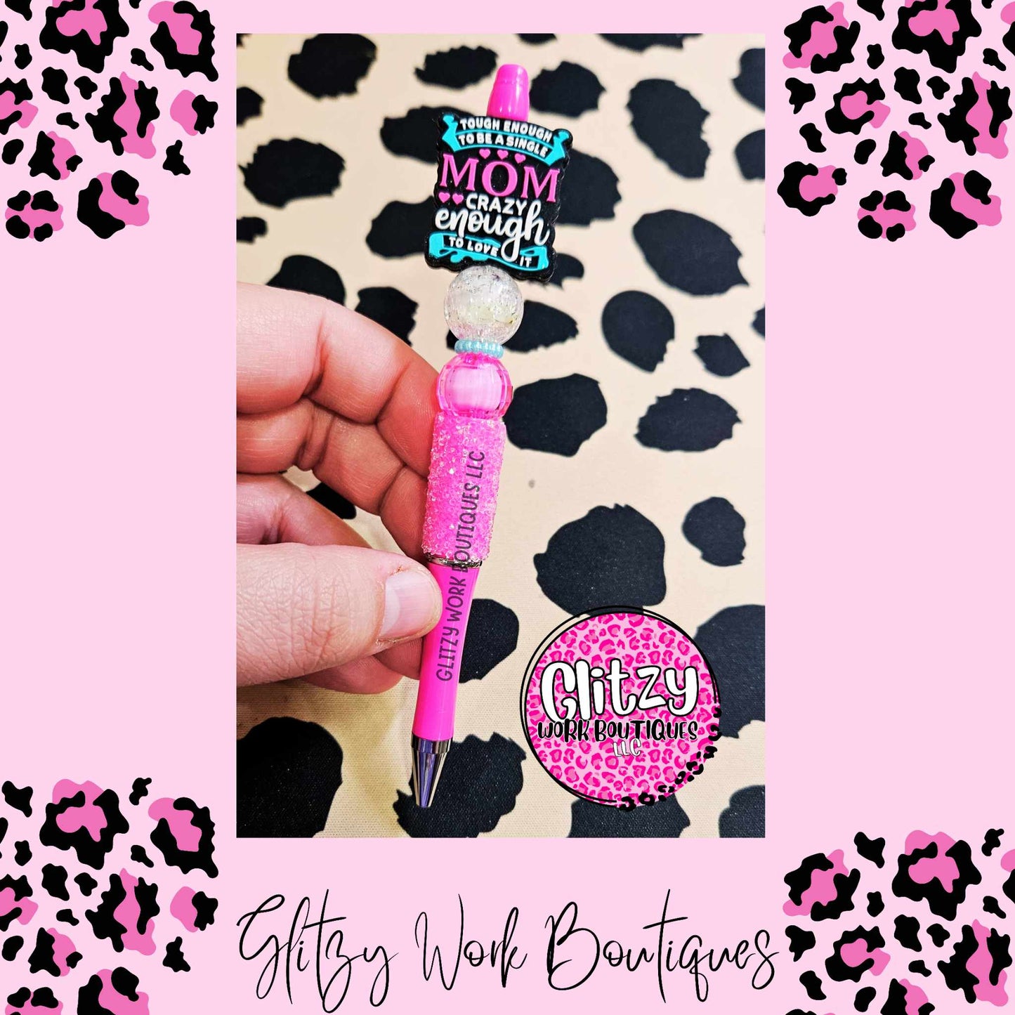 TOUGH ENOUGH TO BE A SINGLE MOM CRAZY ENOUGH TO LOVE IT REFILLABLE INK PENS