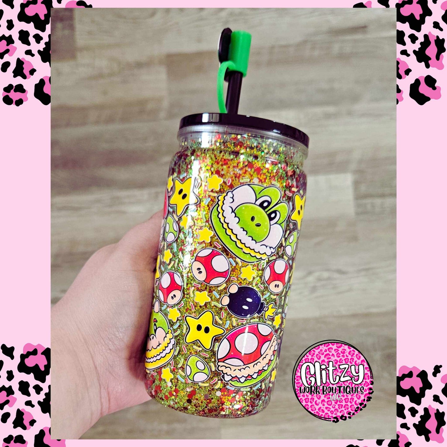 BOY GAMER CHARACTER SNOW GLOBE TUMBLER