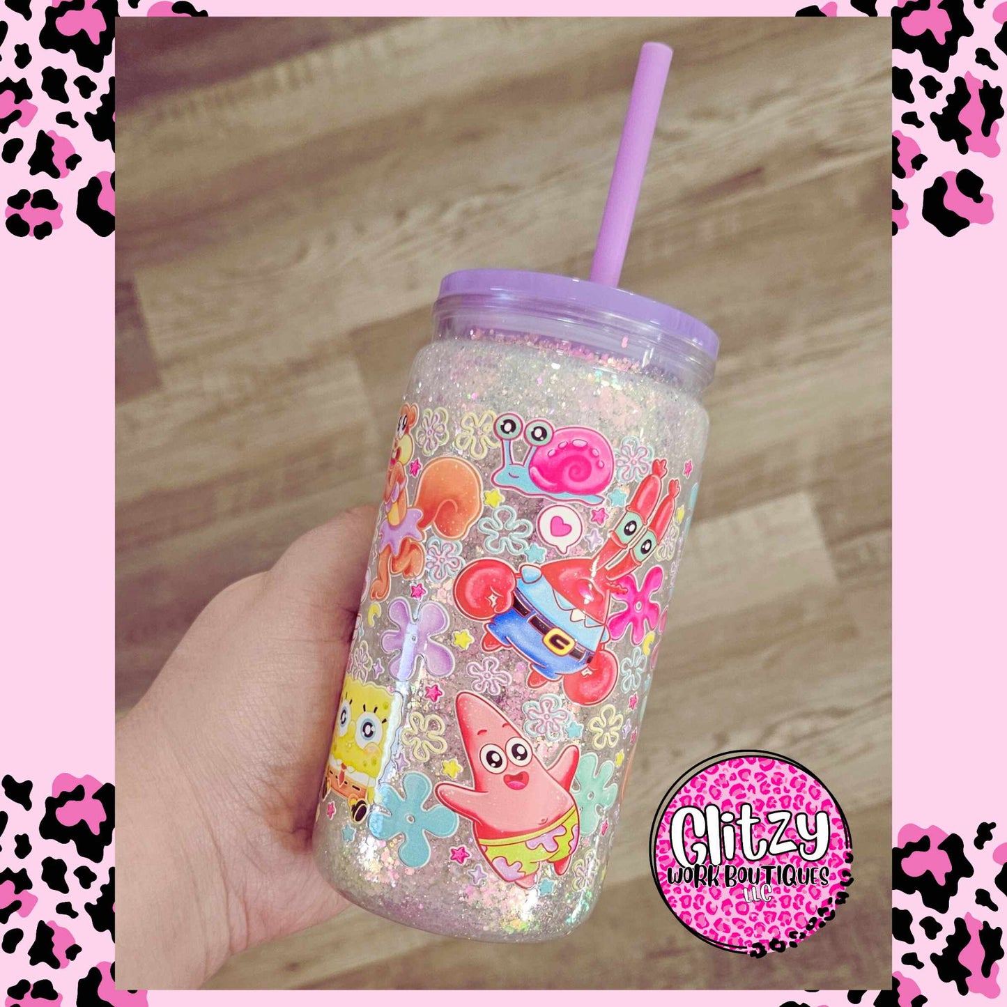 SPONGE CHARACTER SNOW GLOBE TUMBLER