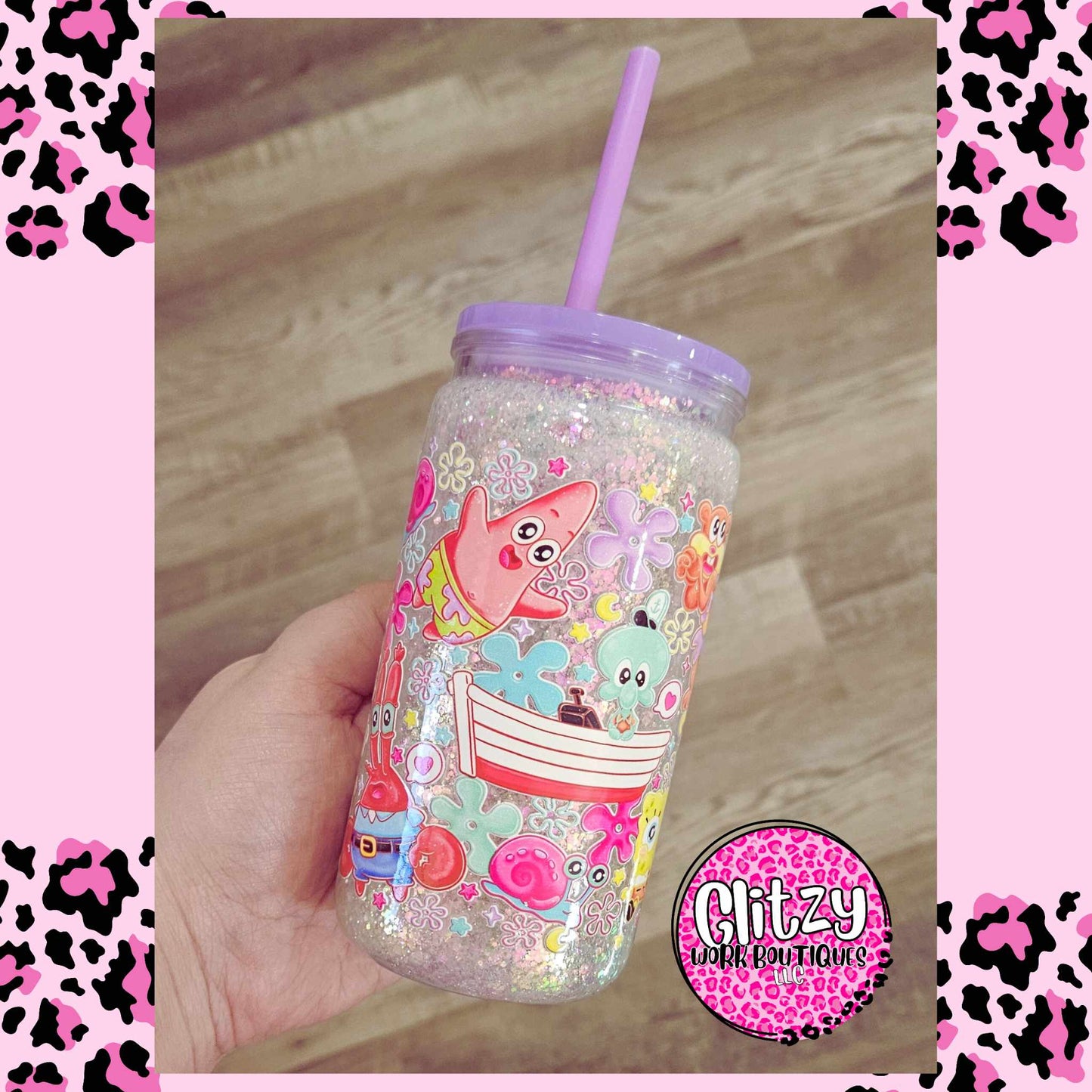 SPONGE CHARACTER SNOW GLOBE TUMBLER