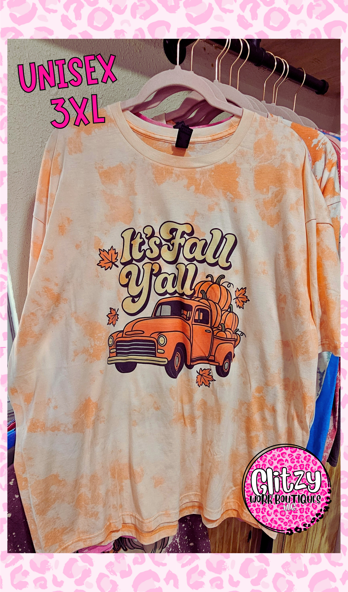 IT'S FALL Y'ALL  ANTIQUE TRUCK BLEACHED TEE
