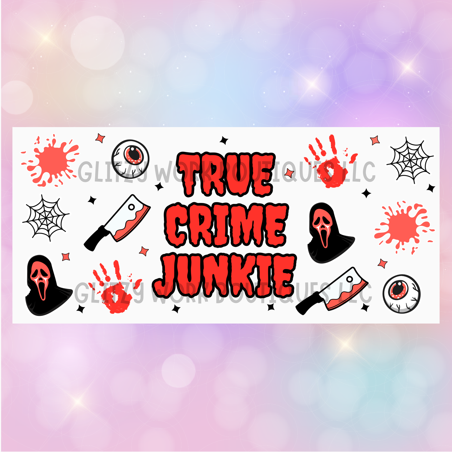 TRUE CRIME JUNKIE RED CUP WRAP