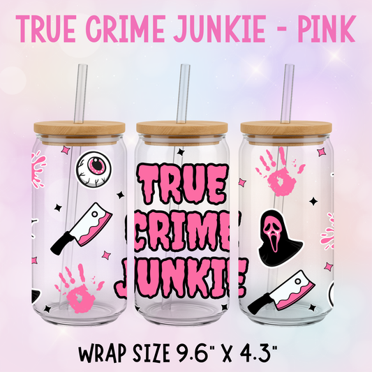TRUE CRIME JUNKIE PINK CUP WRAP