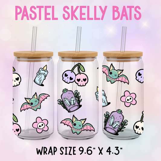 PASTEL SKELLY BATS CUP WRAP