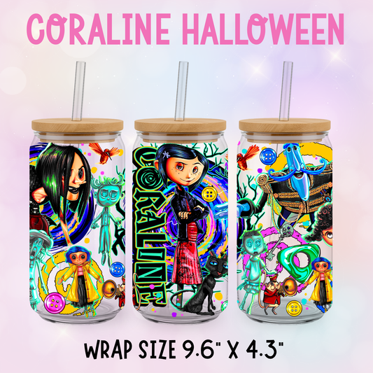 CORALINE HALLOWEEN CUP WRAP