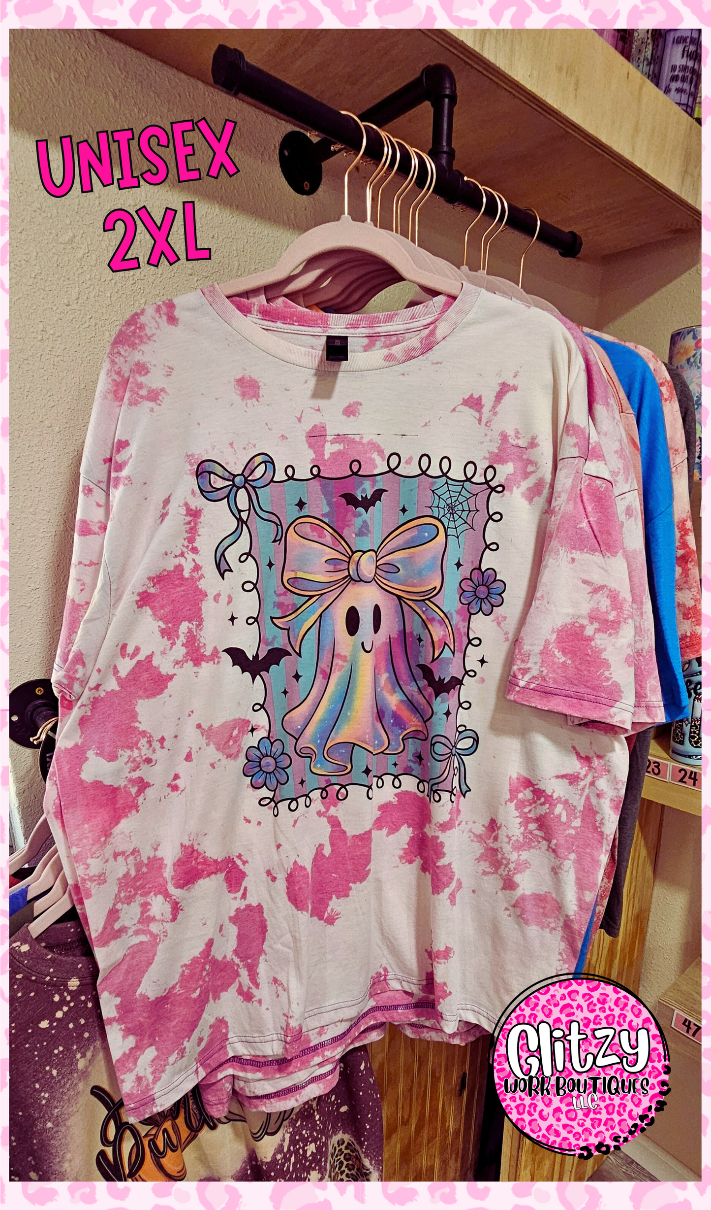 RETRO GHOST COQUETTE BOW BLEACHED TEE