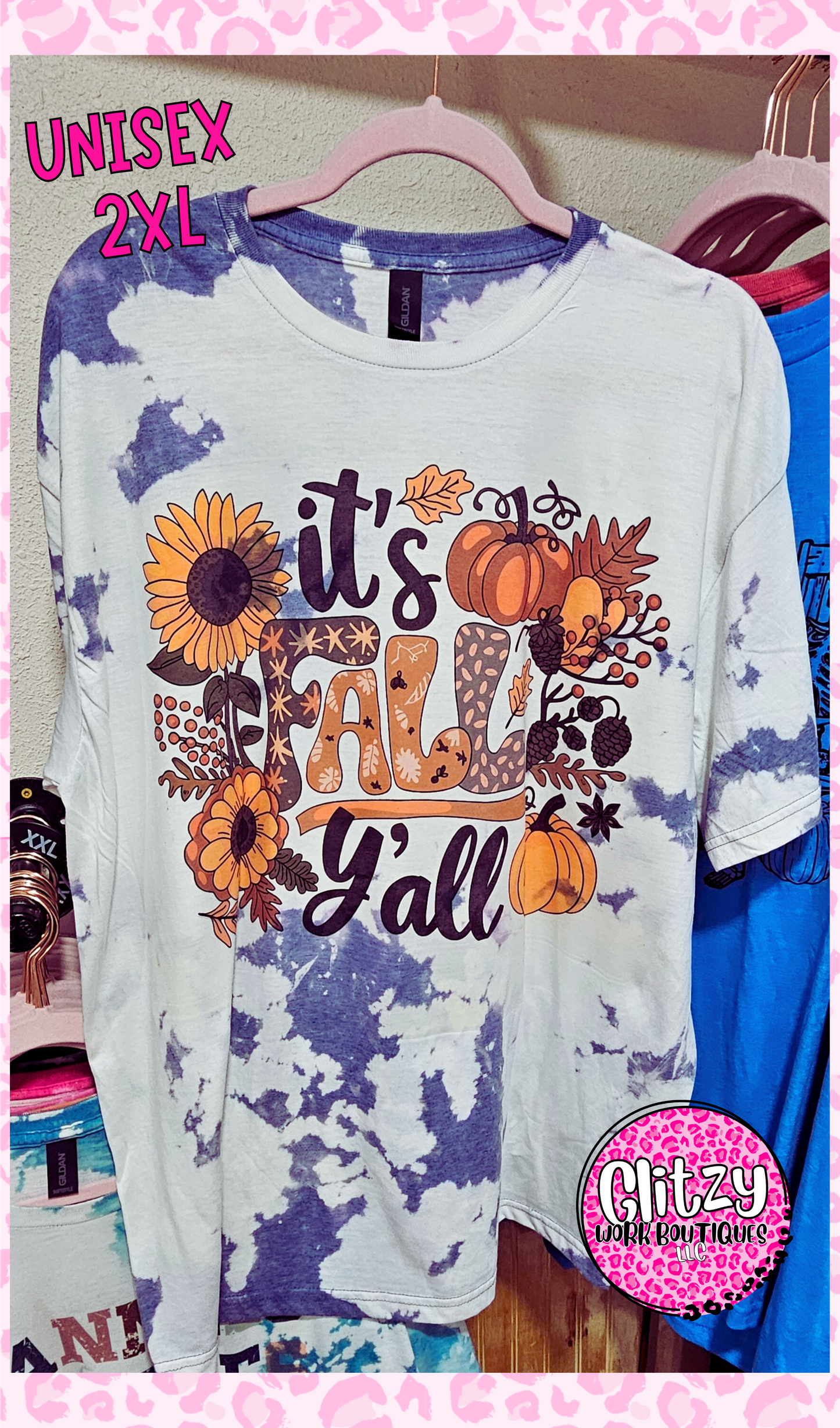 IT'S FALL Y'ALL SUNFLOWERS BLEACHED TEE