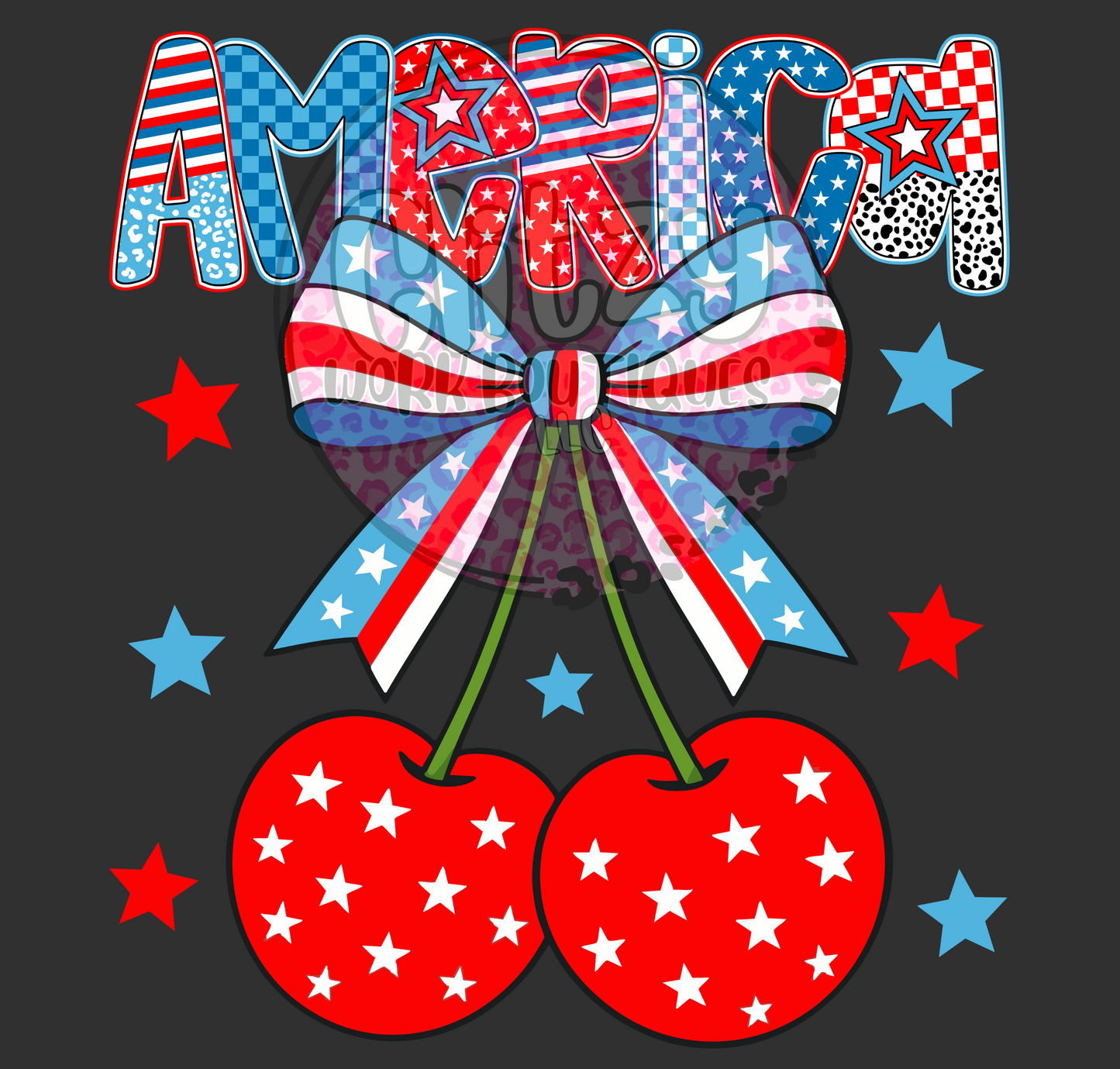 AMERICA COQUETTE BOW UV CUP DECAL