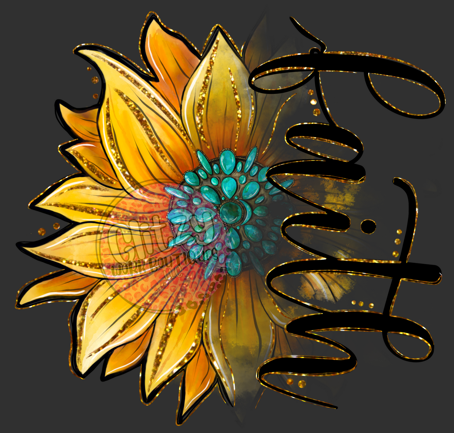 FAITH SUNFLOWER UV CAR WINDOW DECAL