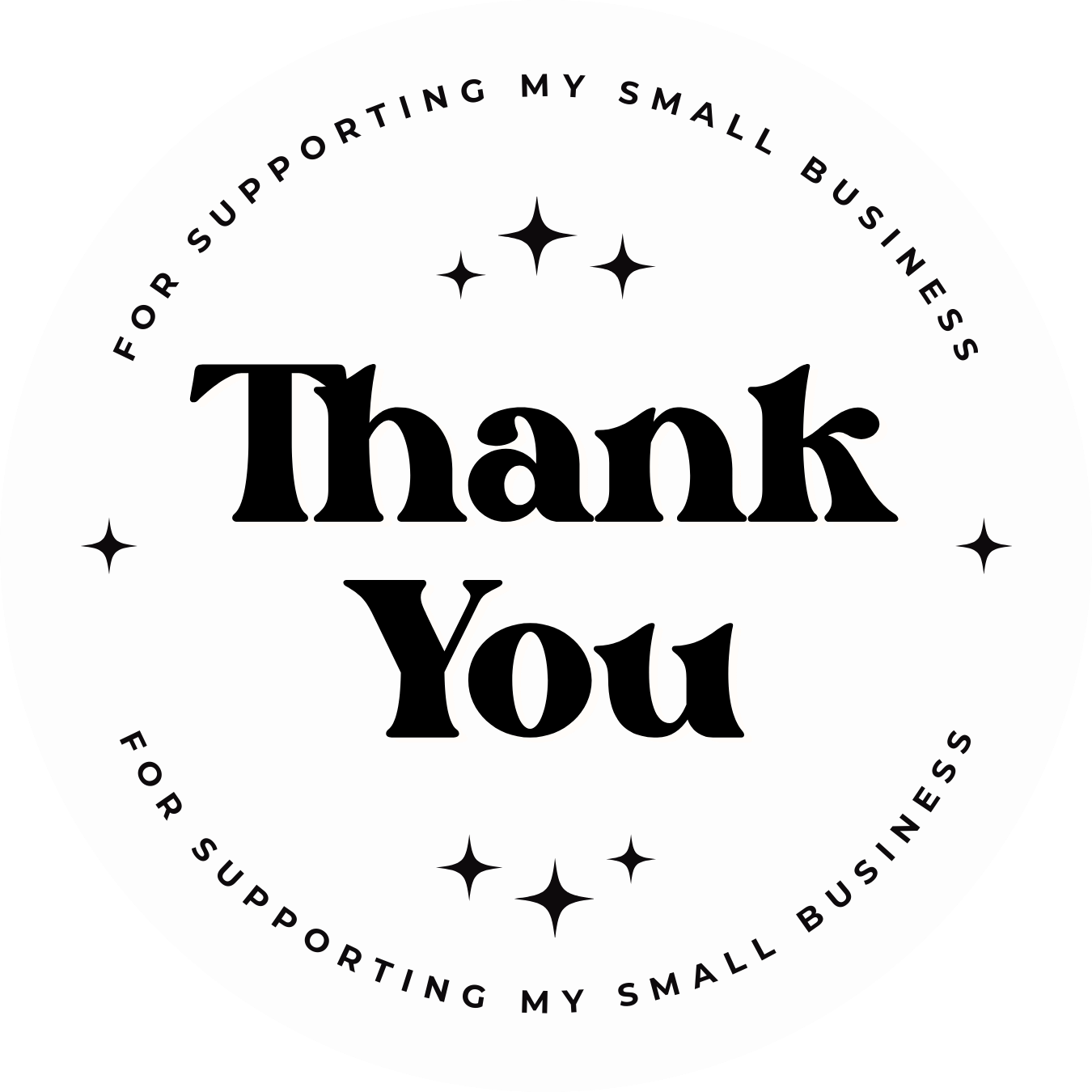 THANK YOU FOR SUPPORTING MY SMALL BUSINESS RETRO STICKER