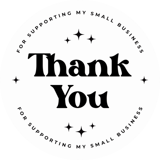 THANK YOU FOR SUPPORTING MY SMALL BUSINESS RETRO STICKER