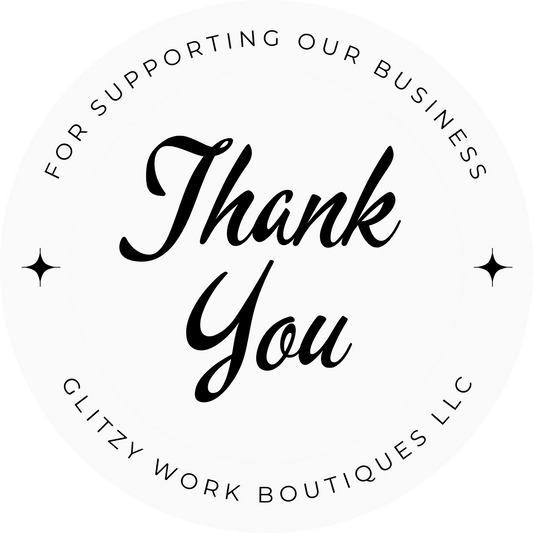 THANK YOU FOR SUPPORTING MY BUSINESS (BUSINESS NAME) STICKER