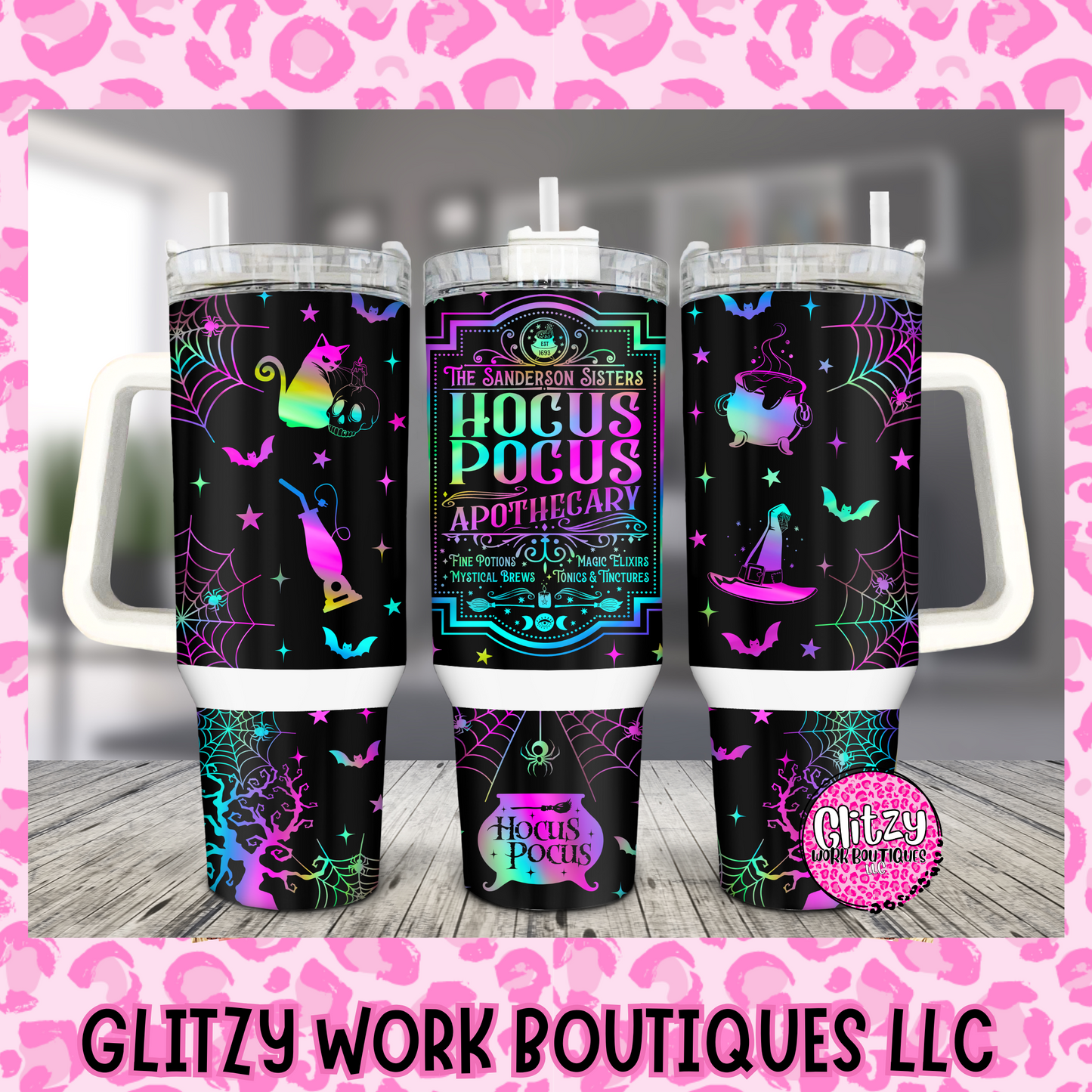 HOCUS POCUS APOTHECARY BLACK 40oz TUMBLER