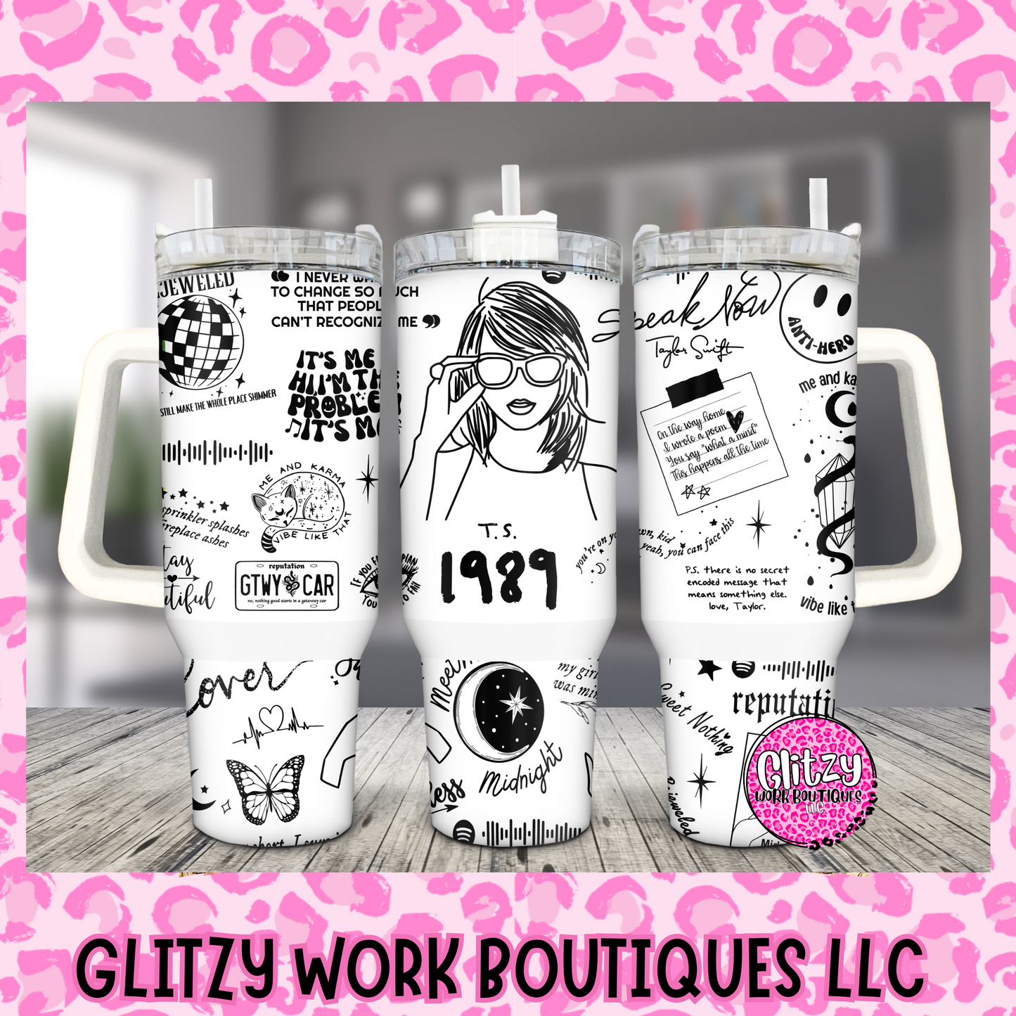 T.S 1989 40oz HOLOGRAPHIC TUMBLER