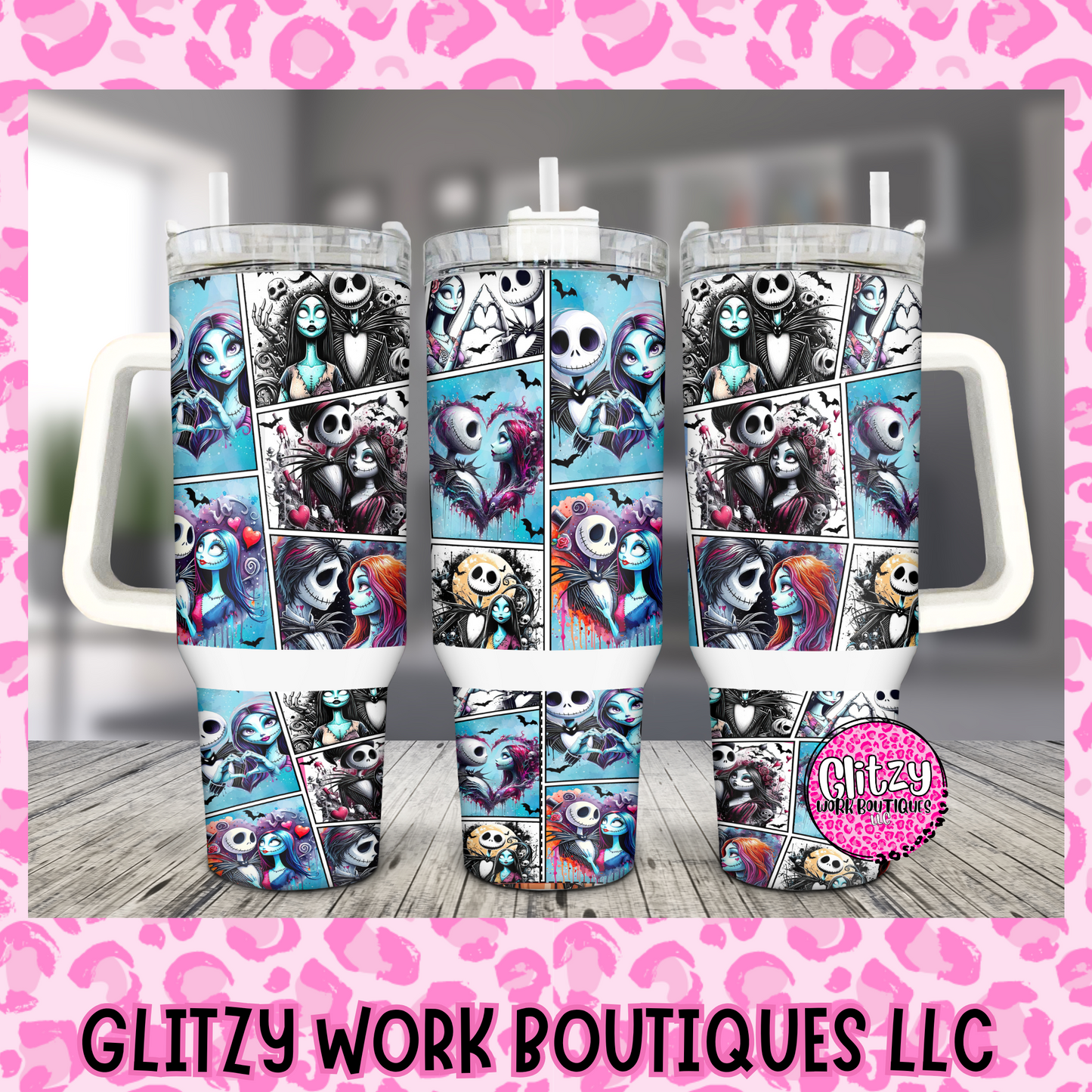 JACK & SALLY PASTEL 40oz TUMBLER