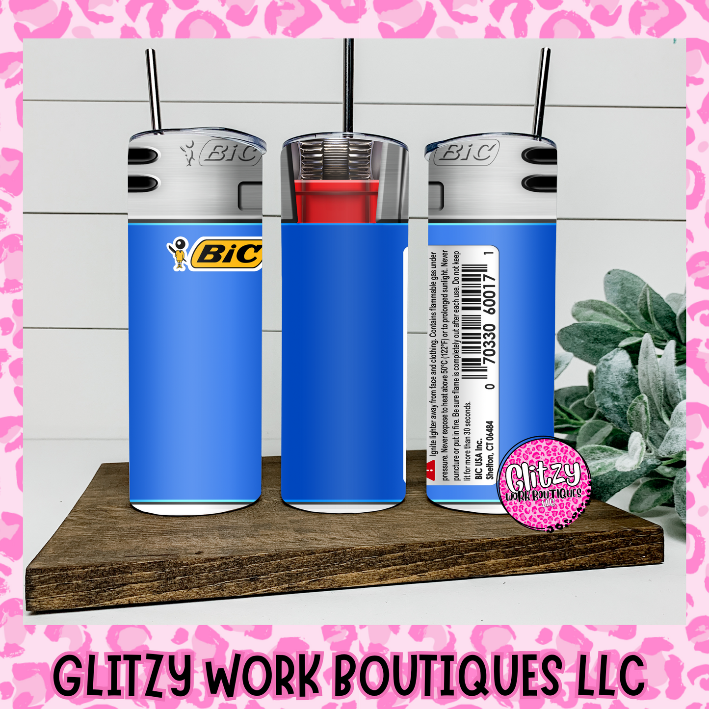 YELLOW BIC LIGHTER TUMBLER