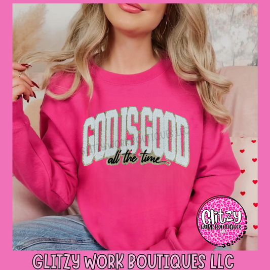 GOD IS GOOD ALL THE TIME PATCHED APPAREL