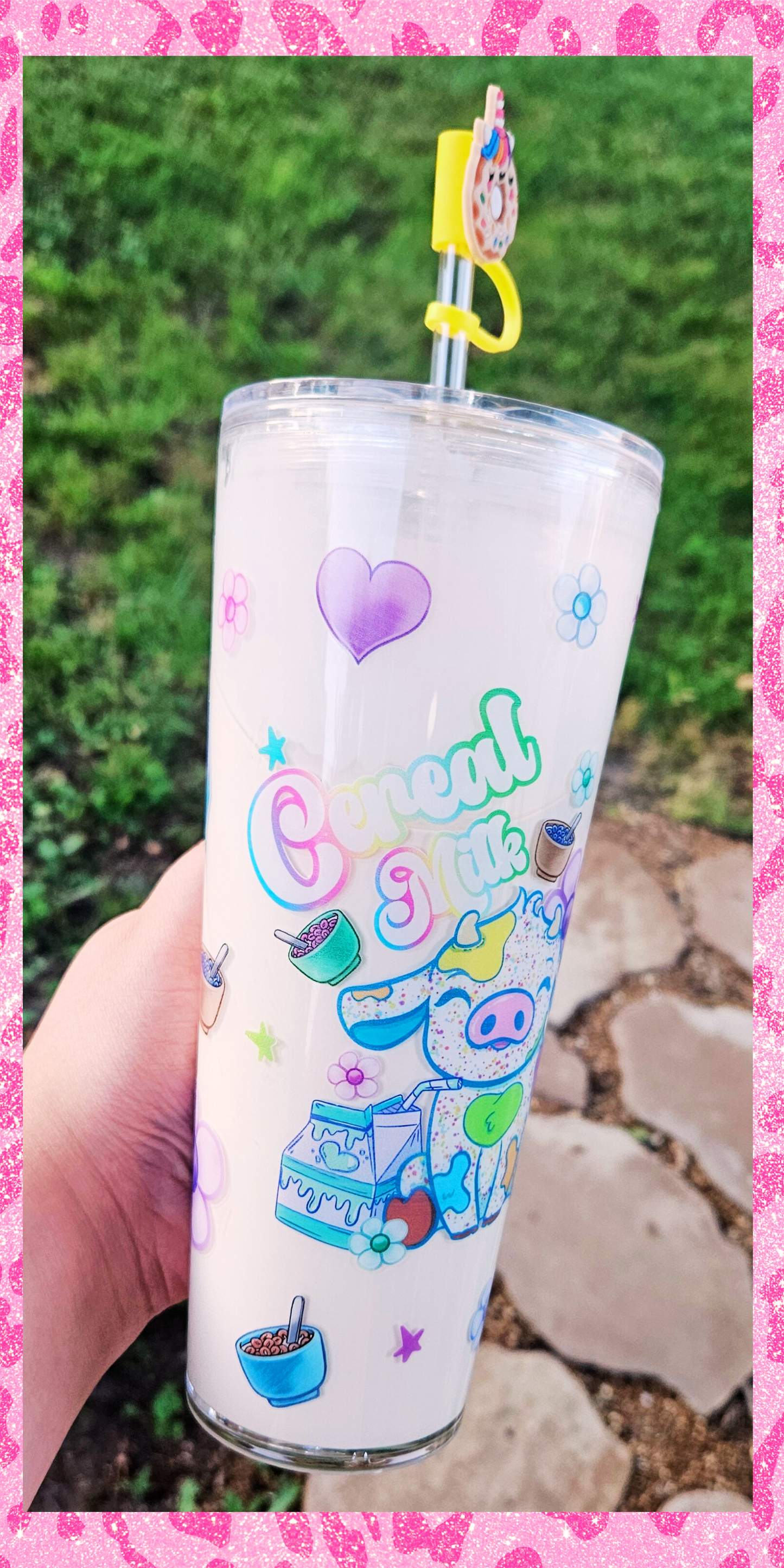 24oz CEREAL MILK SNOW GLOBE TUMBLER