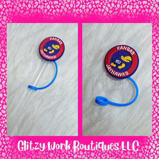 KANSAS JAYHAWKS STRAW TOPPER