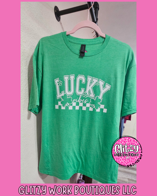 LUCKY VIBES CHECKERED TEE