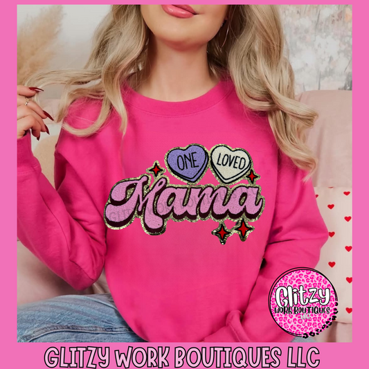 ONE LOVED MAMA - PINK PATCHED APPAREL