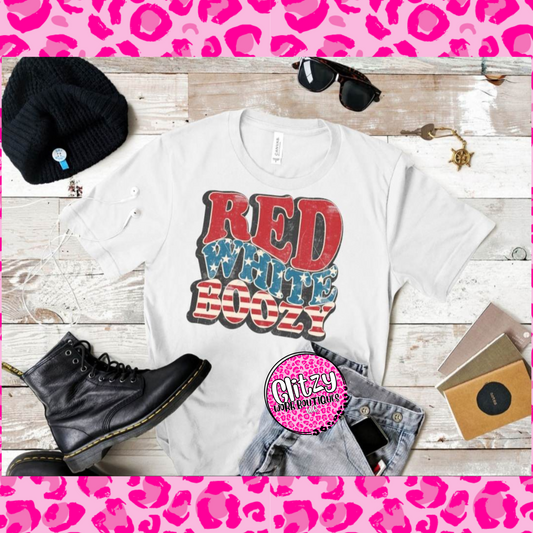 RED WHITE BOOZY TEE