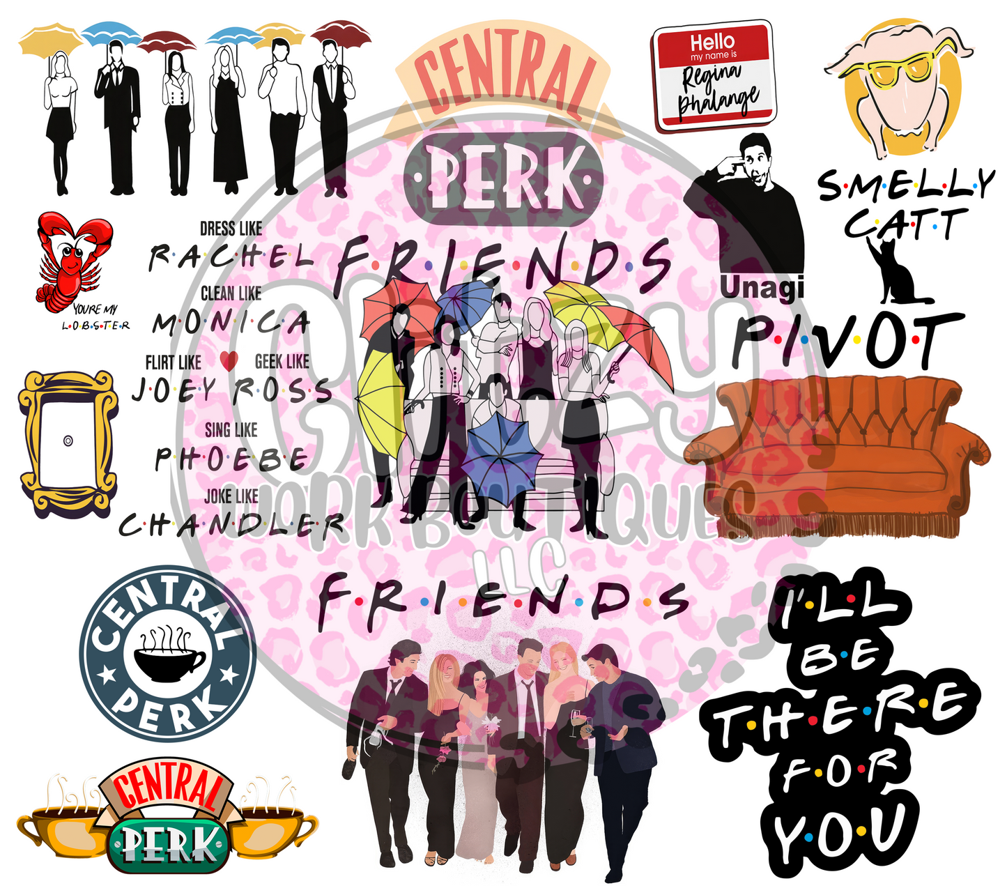 FRIENDS SUBLIMATION TUMBLER TRANSFER