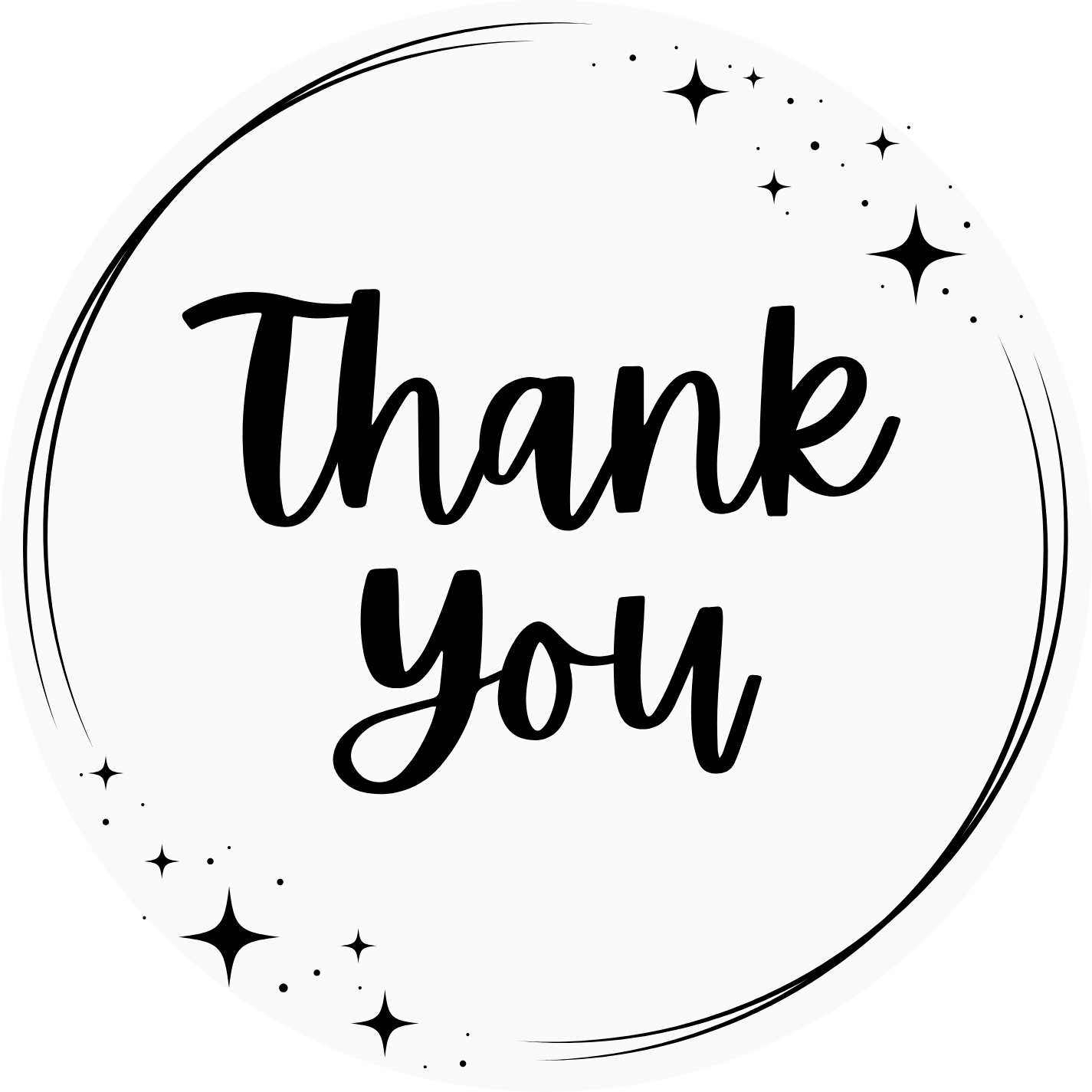 THANK YOU SPARKLE STICKER