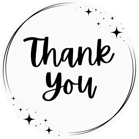 THANK YOU SPARKLE STICKER