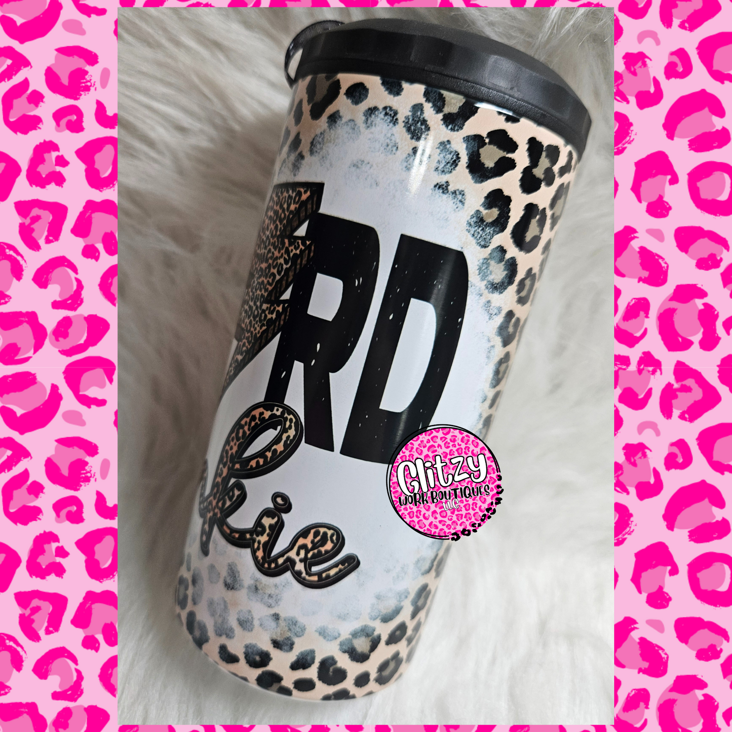 LEOPARD JUNKIE 16OZ CAN COOLER