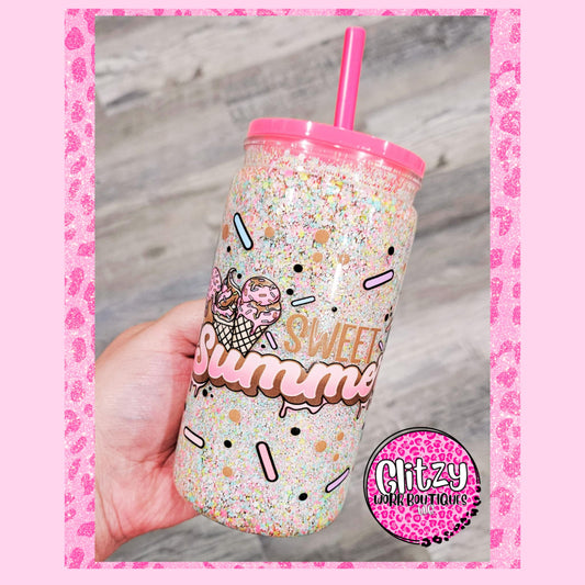 SWEET SUMMER SNOW GLOBE TUMBLER
