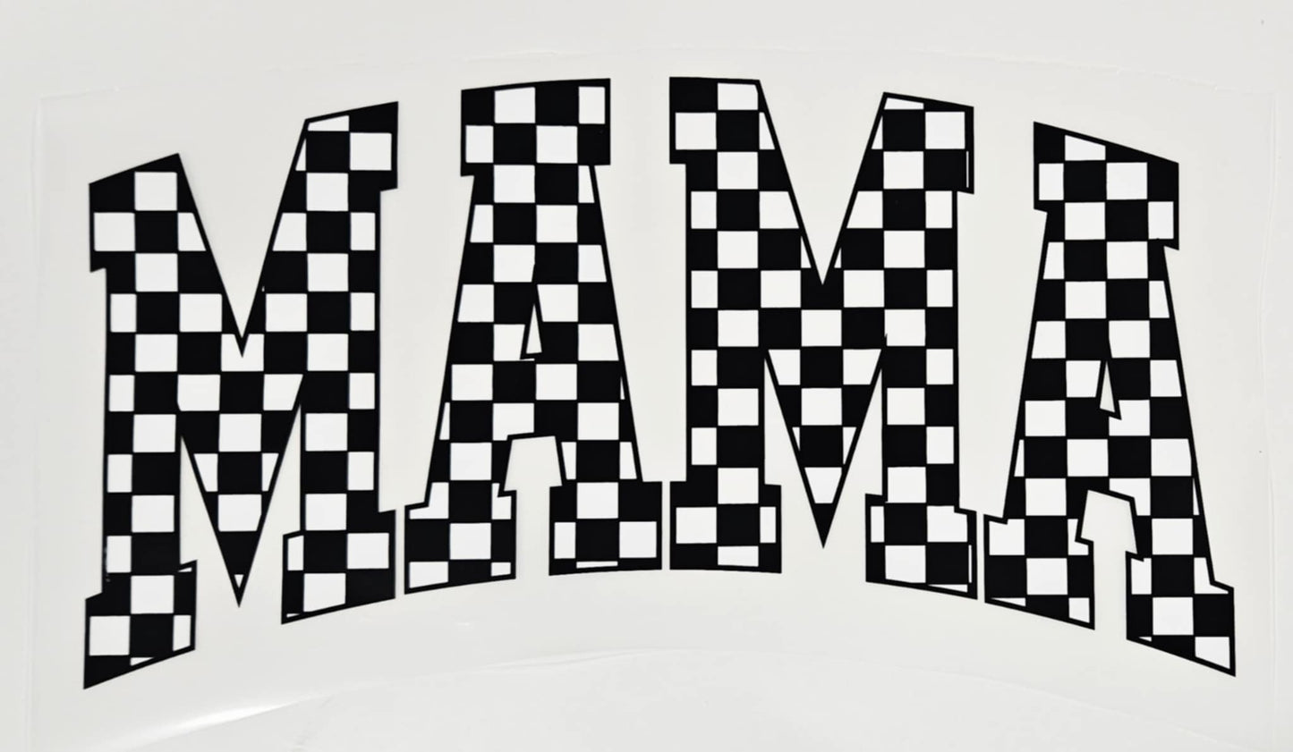 BLACK & WHITE CHECKERED MAMA