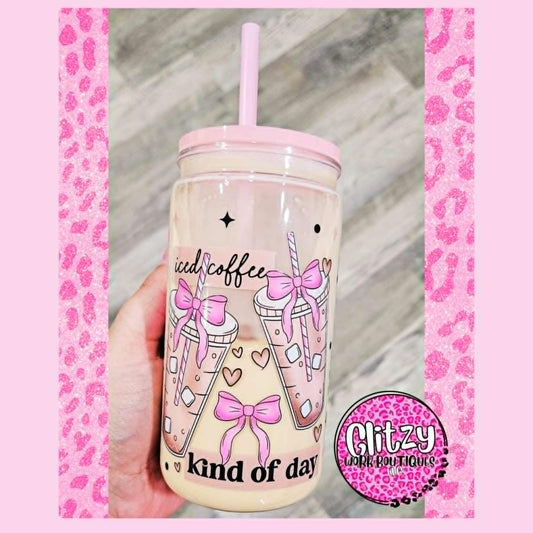 ICED COFFEE KIND OF DAY SNOW GLOBE TUMBLER