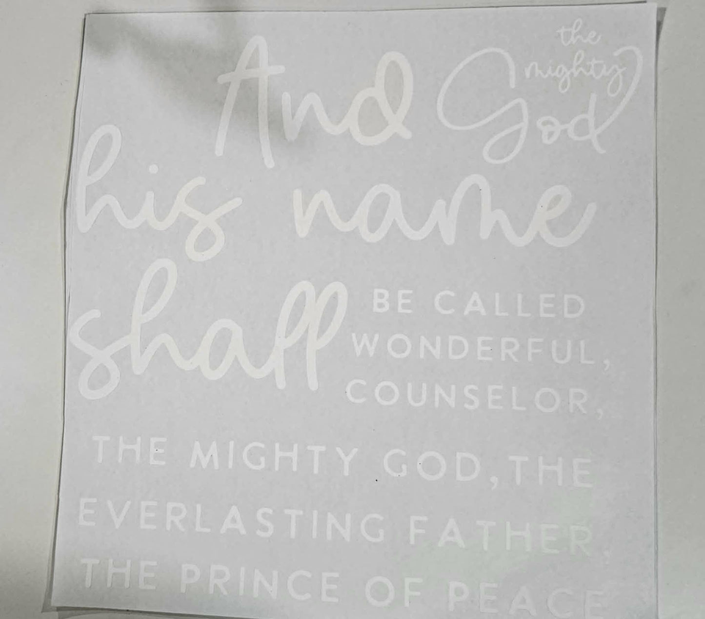 THE MIGHTY GOD (WHITE PRINT)